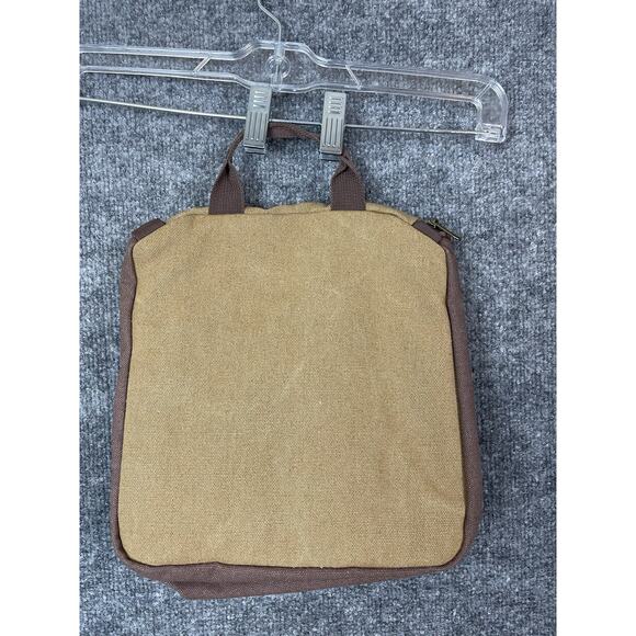 Duck Unlimited Men's Canvas Hanging Toiletry Bag Camel and Brown - Picture 4 of 12